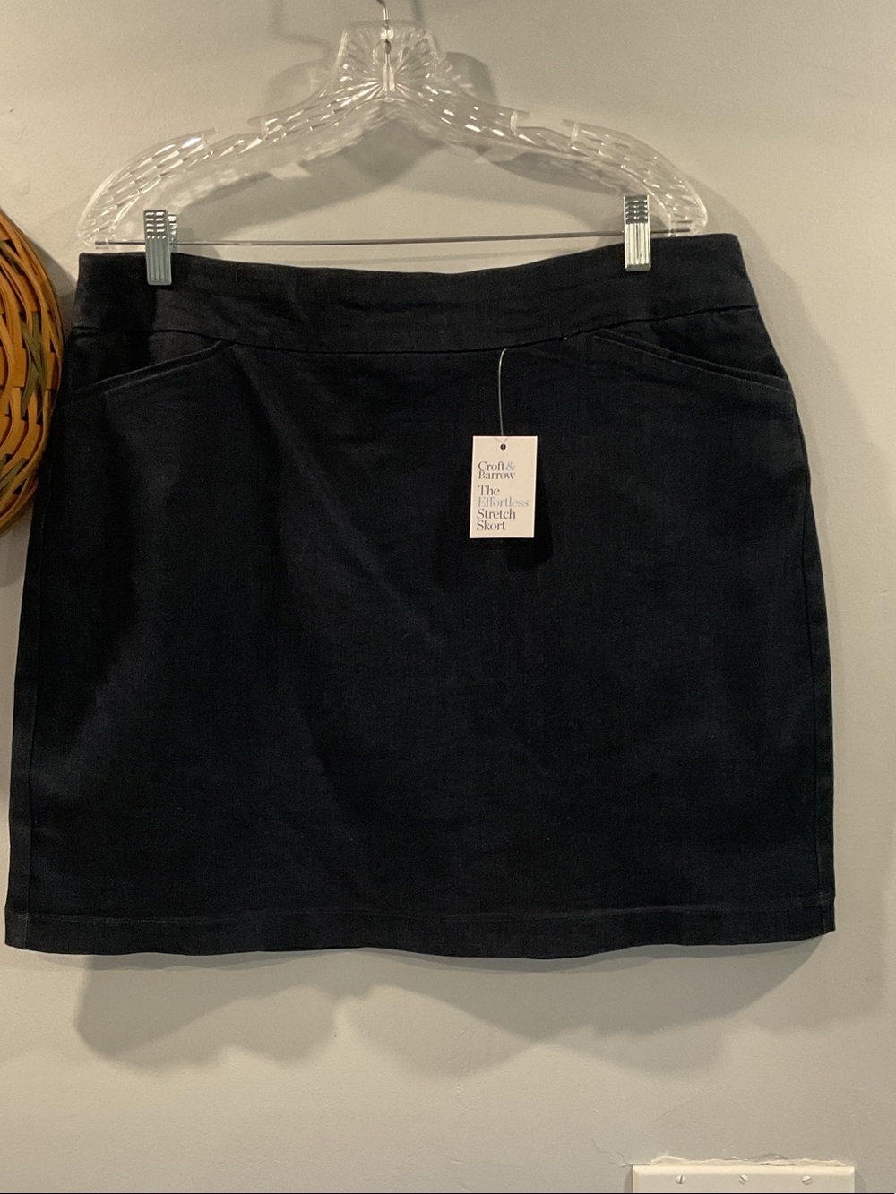 NWT Croft and Barrow Women's denim Stretch Mini Skort